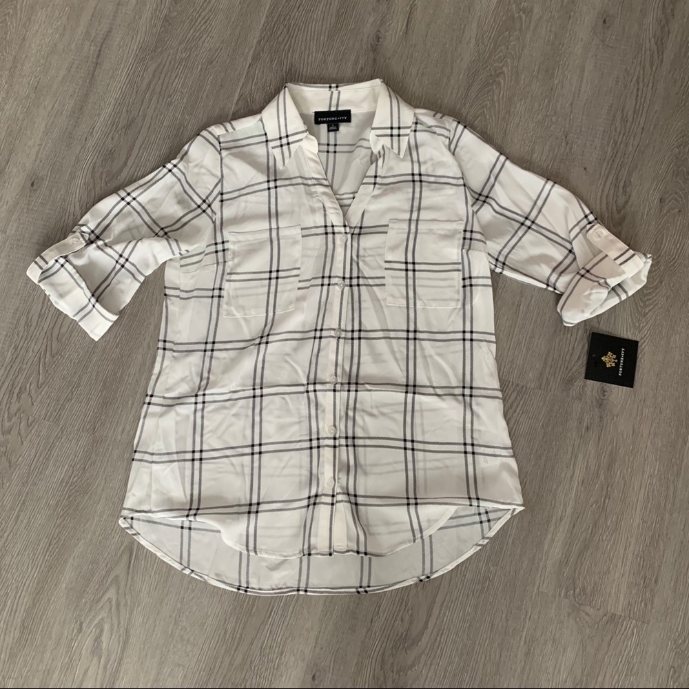 Fortune + Ivy Chrostelle Button Down Blouse